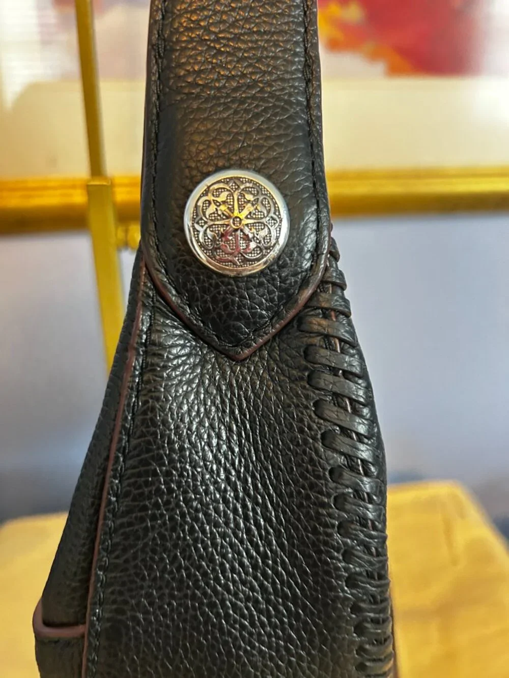 Brighton Silvana Ferrara Black/Brown Leather Hobo w/Tassel Lot
